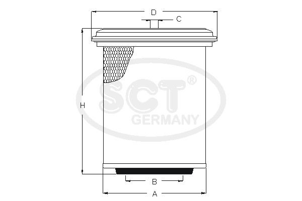 SCT GERMANY oro filtras SB 3198